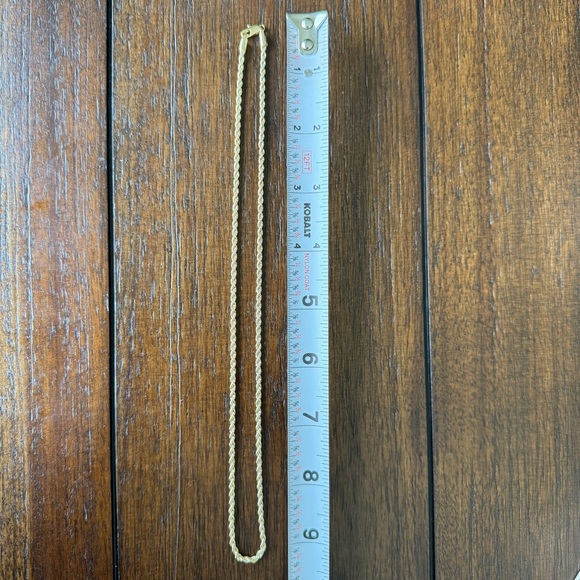 14k Gold Plated Elegant Rope Chain Necklace - Picture 4 of 4